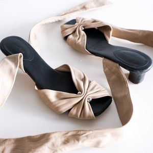 PIERCED wrap kitten heel